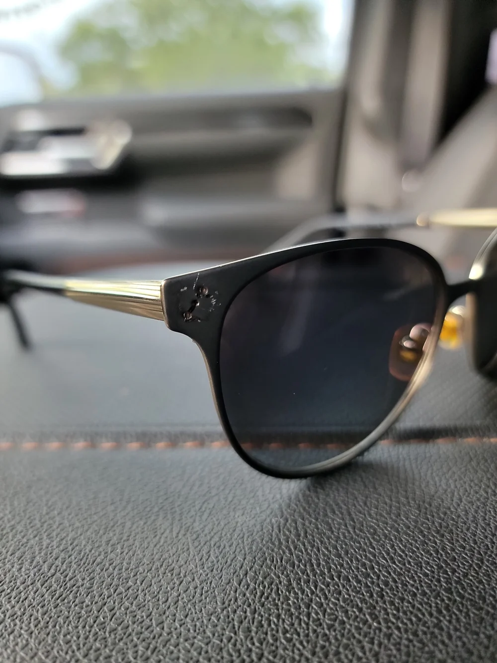 Versace Black Cat-Eye Sunglasses with Gold Accents